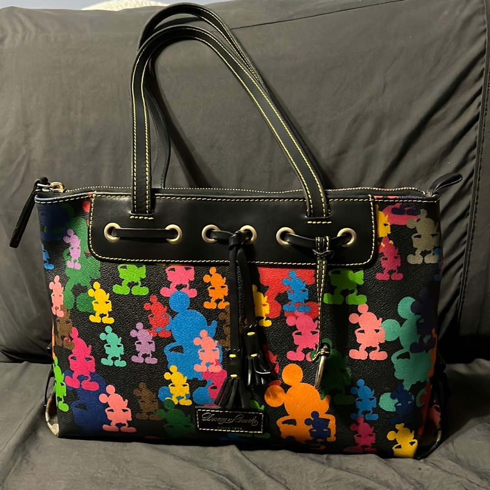 Dooney & Bourke 10th Anniversary Multicolored Mickey Mouse Silhouette Purse 2010